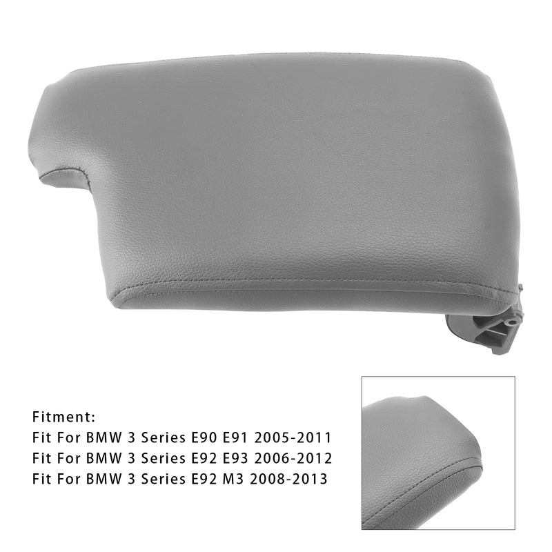 Grey Leather Armrest Centre Console Lid For BMW E90 E91 E92 E93 51169134486