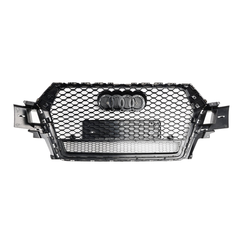 Gloss Black Front Bumper Radiator Vent Mesh Grille Grill Fit Audi Q7 2016-2019