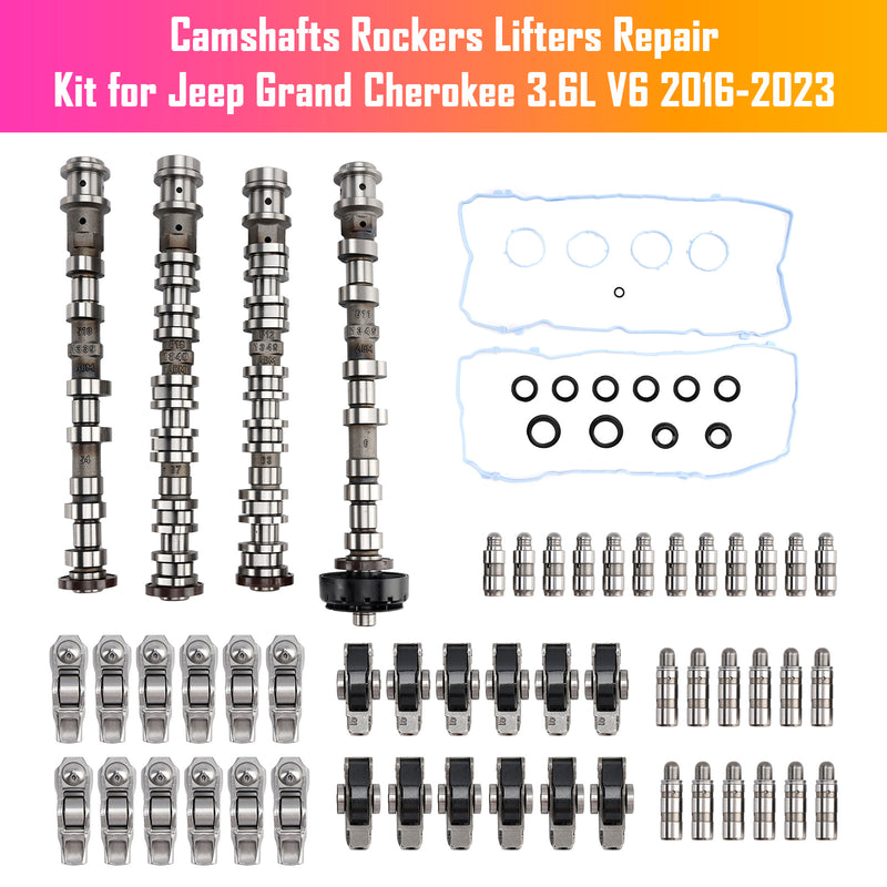 Camshafts Rockers Lifters Repair Kit for Jeep Grand Cherokee 3.6L V6 2016-2023
