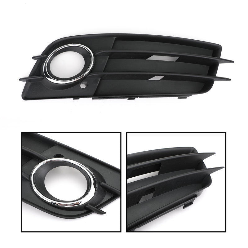Pair Car Fog Light Grill Cover Left&Right For Audi A4 B8 S-Line S4 2008-2012