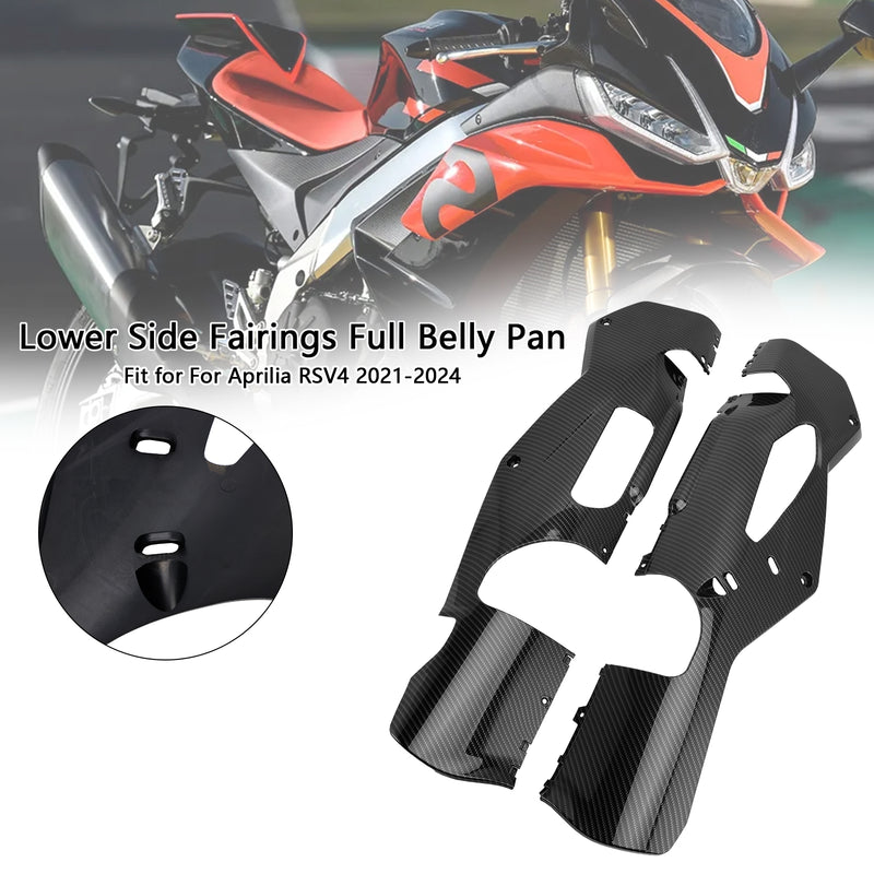 Lower Side Fairings Full Belly Pan Plate Cover For Aprilia RSV4 2021-2024