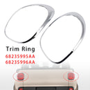 2014-2020 For Fiat 500L Left+Right Rear Taillight Lamp Trim Ring Chrome