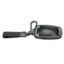 Aluminum Alloy TPU Black Car Key Case Cover With Buckle For Ford