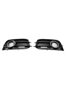 2PCS Fog Light Grille Front Bumper Grill Cover Fit Audi A1 8X 2011-2014