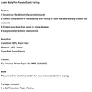 Lower Belly Pan Panels Guard Fairing For Street Triple 765 R/RS 2020-2022