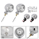 #D19 Motorcycle Spotlight Headlight Fog Beam Chrome Fit For Motorcycle Scooter