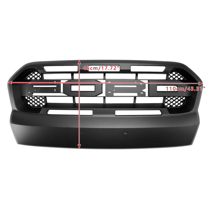 Raptor Style Front Bumper Grill Grille Fit Ford Ranger 2015-2019 T7 W/LED