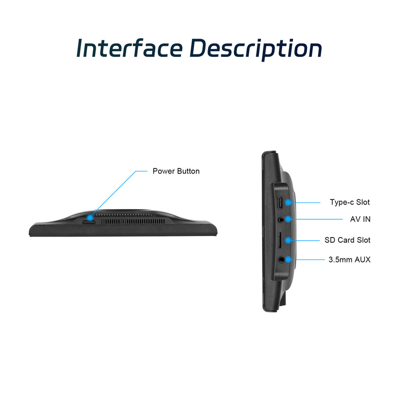 7-inch Full Touch Screen Apple CarPlay Horizontal Vertical Switching AHD Camera