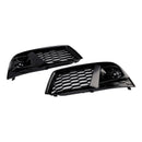 Black Front Honeycomb Fog Lamp Grille Grill Cover Fit Audi Q5 SQ5 2018 2019