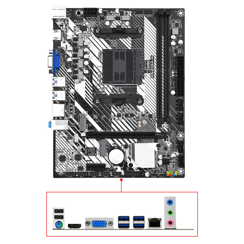 A520M-K Computer Motherboard AM4 DDR4 Dual Protocol M.2 Hard Drive WIFI Bluetoot