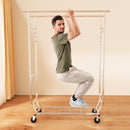 Portable Closet 660lbs Clothing Racks with Wheels Heavy Duty Clothes Rack Metal Clothes Storage