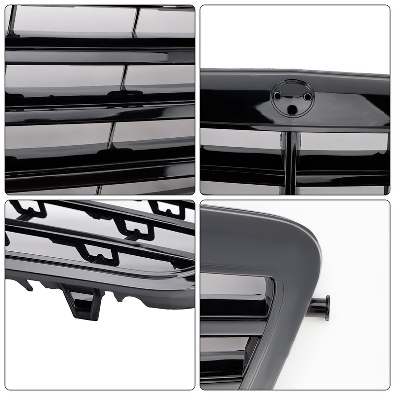 Black Front Grille Grill Fit Mercedes-Benz E Class W212 E350 E550 2010-2013