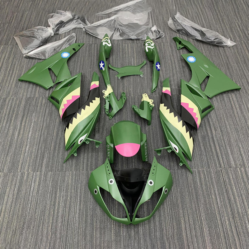 Amotopart Kawasaki ZX6R 636 2009-2012 Fairing Kit Bodywork Plastic ABS