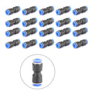 20Pcs Air Pneumatic 1/4" to 1/4" Straight Push in Connectors Quick