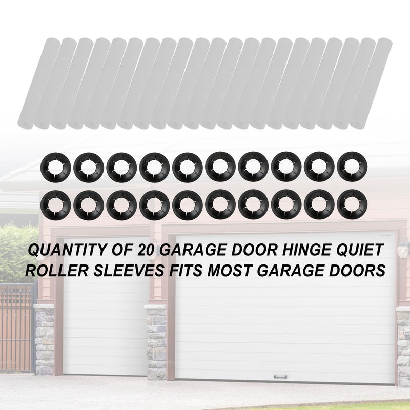 Quantity Of 20 Garage Door Hinge Quiet Roller Sleeves Fits Most Garage Doors