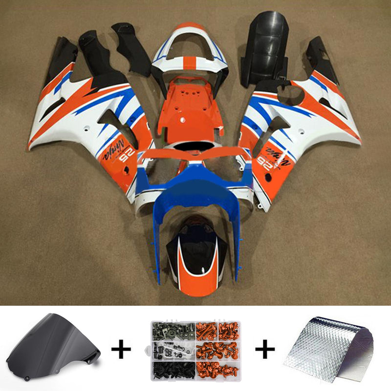 Amotopart Kawasaki ZX6R 636 2003-2004 Fairing Kit Bodywork Plastic ABS