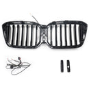 Glossy Black Front Bumper Kidney Grille Fit BMW X3 G01 X4 G02 2022-2025