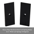 2PCS 2" Wide 4°Degree Steel Leaf Spring Degree Shims