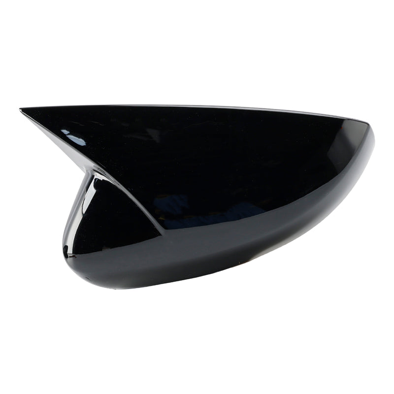 Gloss Black Wing Door Mirror Cover Caps for Left + Right VW Polo MK5 09-17
