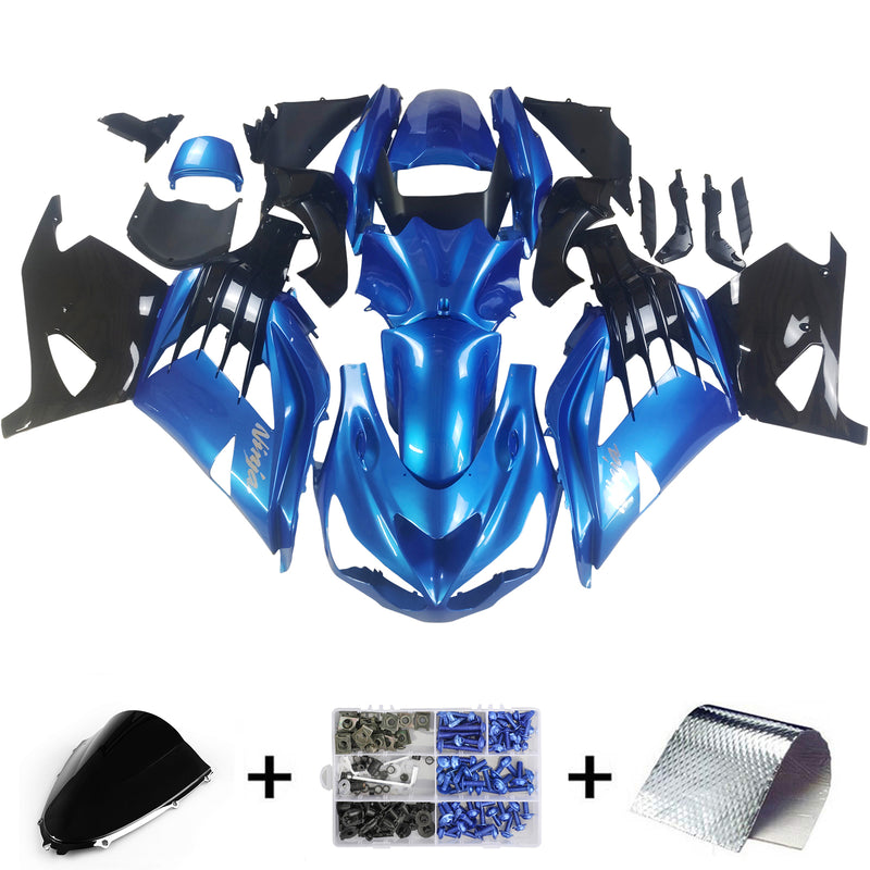 Fairings Plastics 2012-2021 Kawasaki ZX14R Ninja Blue Racing Generic