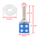 M6 Plastic Custom Head Dice License Plate Frame Screws Bolts Hardware Blue X4