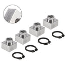 4X Set Snowmobile Trailer Insert Nut & Snap Ring 04414 03400 For Triton Xt & Lt