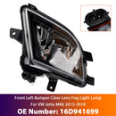 2015-2018 VW Volkswagen Jetta Front Left Bumper Clear Lens Fog Light Lamp