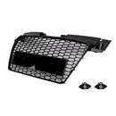 RS Style Front Honeycomb Grill Grille Fit Audi TT TTS 2006-2014 Gloss Black