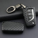 Leather Silicone Car Key Case Cover With Buckle For Toyota
