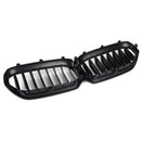 Gloss Black Front Grill Grille W/Camera Fit BMW 5-Series LCI G30 G31 2021-2022