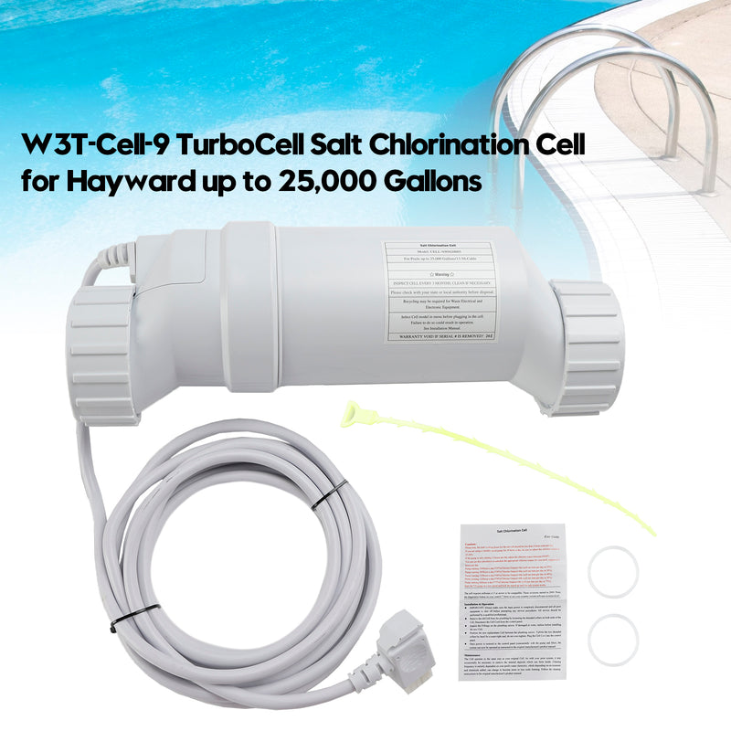 W3T-Cell-9 TurboCell Salt Chlorination Cell for Hayward up to 25000 Gallons