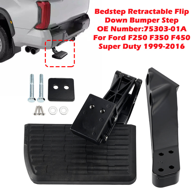 Retractable Flip Down Bumper Step 75303-01A For F250 F350 F450 Super Duty 99-16
