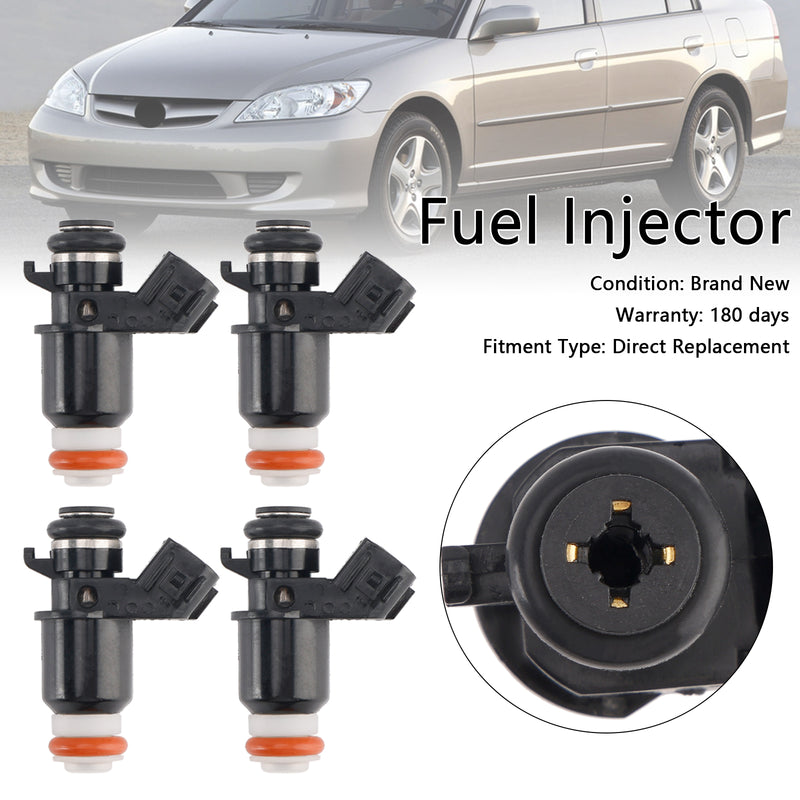 4PCS Fuel Injector 16450-PLD-003 Fit ACURA EL Fit Honda Civic 1.7L 2001-2005