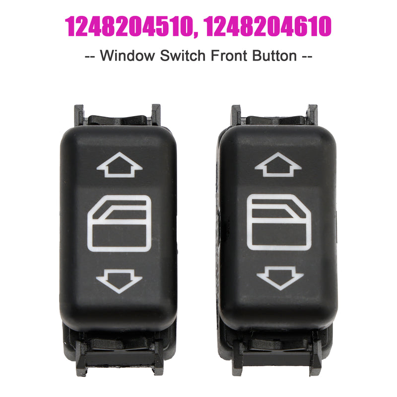 2X Console Power Window Switch Front Button for Mercedes Benz W124 S126 W190