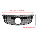 Front Grille Grill Mesh Chrome For Mercedes Benz GLK X204 2013-2015 GT