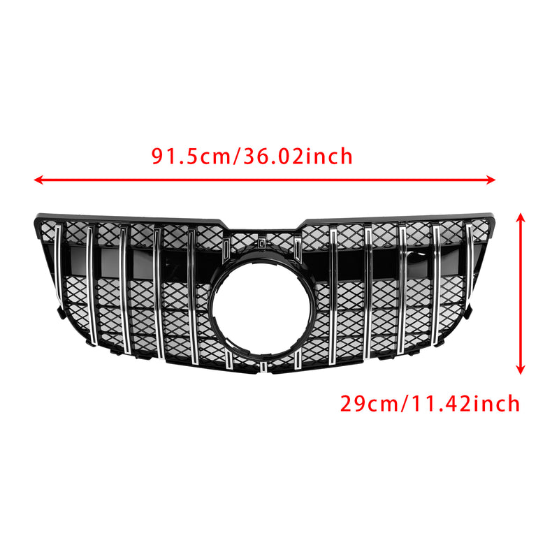 Front Grille Grill Mesh Chrome For Mercedes Benz GLK X204 2013-2015 GT
