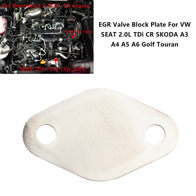 EGR Valve Block Plate For VW SEAT 2.0L TDi CR SKODA A3 A4 A5 A6 Golf Touran