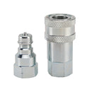 1/4" NPT Hydraulic Quick Connect Coupler ISO A 7241 Male & Female