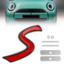 Front Grille S Emblem Decal Badge for MINI Cooper