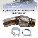 Exhaust Flex Pipe Repair Set Diesel Particulate Filter For BMW 2.0D N47