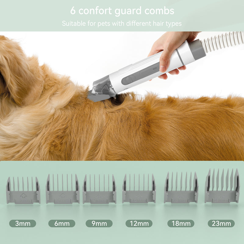 7 In 1 Pet Grooming Kit Vacuum Suction Professional Pet Hair Clipper 1.5L Grooming Tools for Dogs Cats PetsDog Vacuum Brush for Shedding Grooming