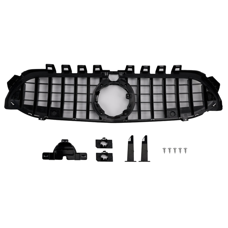 GT-Style Front Bumper Grille Fit Mercedes Benz A-Class W177 2019-2023 Black