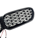 2021-2024 Fit BMW 5 Series G30 G38 Diamond Front Kidney Grill Grille Black