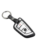 Leather Silicone Car Key Case Cover With Buckle For BMW