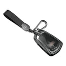 Aluminum Alloy TPU Black Car Key Case Cover With Buckle For Cadillac