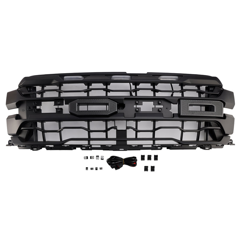 Black Front Bumper Grille Grill Fit Ford F150 RAPTOR 2024+ Only