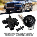 2010-2014 Jaguar XF 5.0L V8 XFR XFR-S Water Pump w/ Bolts Gaskets Connector + Thermostat Kit