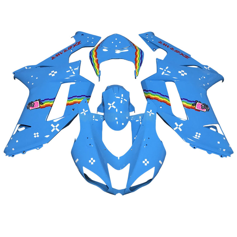 Injection Fairing Kit Bodywork Plastic ABS fit For Kawasaki ZX6R 636 2007-2008