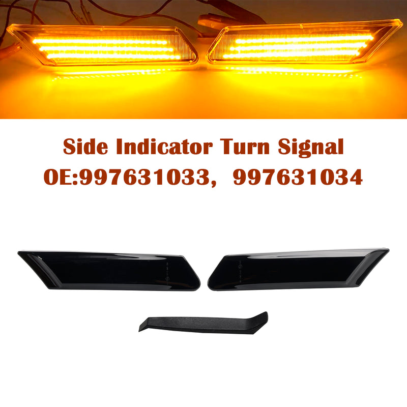 Smoked LED Sequential Blinker Side Indicator Turn Signal for Porsche 987 997 911