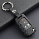 Leather Silicone Car Key Case Cover With Buckle For Chevrolet